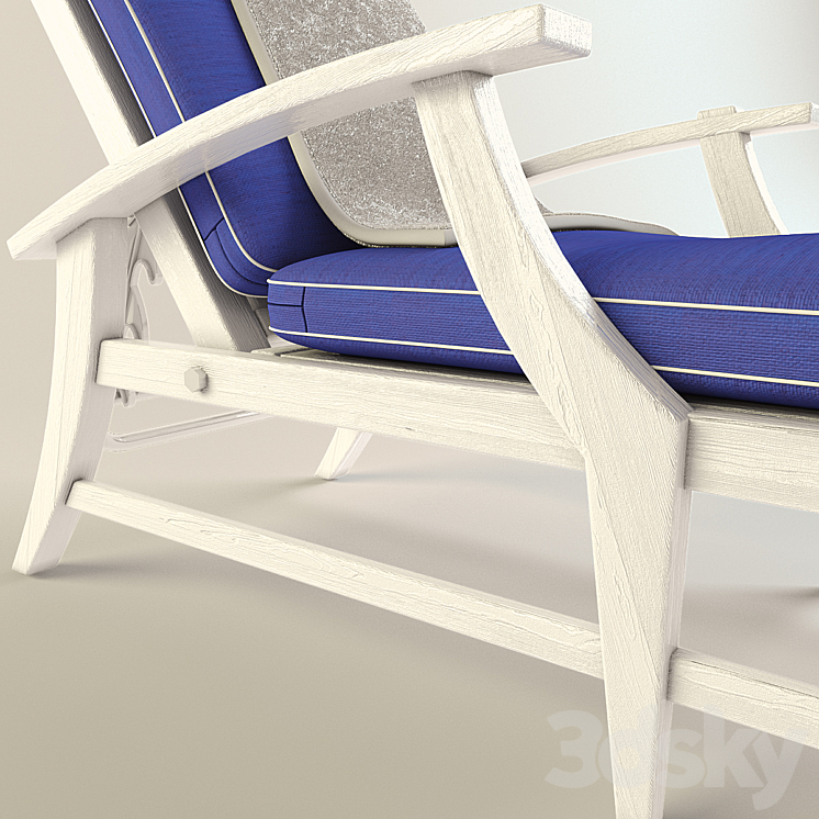 Restoration Hardware Cape Cod Chaise 3DS Max - thumbnail 2