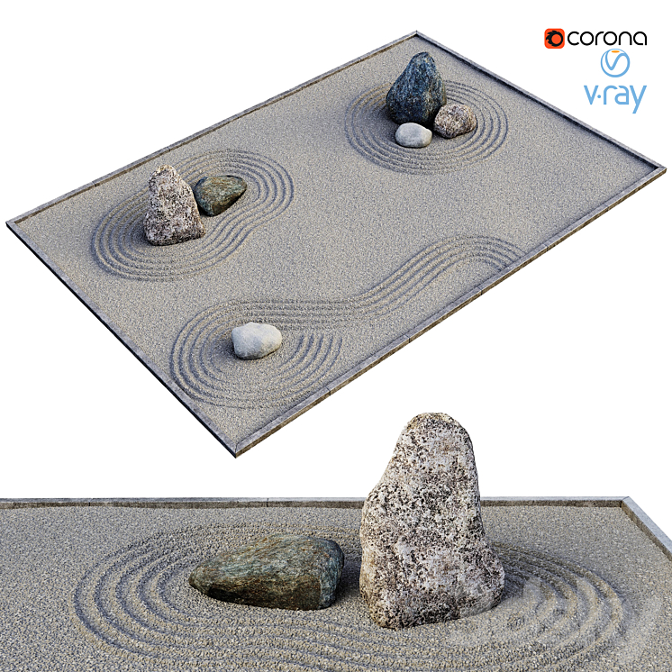 Rock garden 3DS Max - thumbnail 1