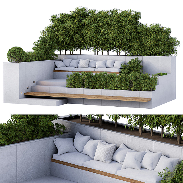 Roof Garden and Landscape Furniture 03 3DS Max Model - thumbnail 4