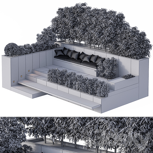 Roof Garden and Landscape Furniture 03 3DS Max Model - thumbnail 5