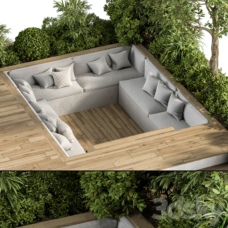 Roof Garden and Landscape Furniture – Set 37 3DS Max - thumbnail 2