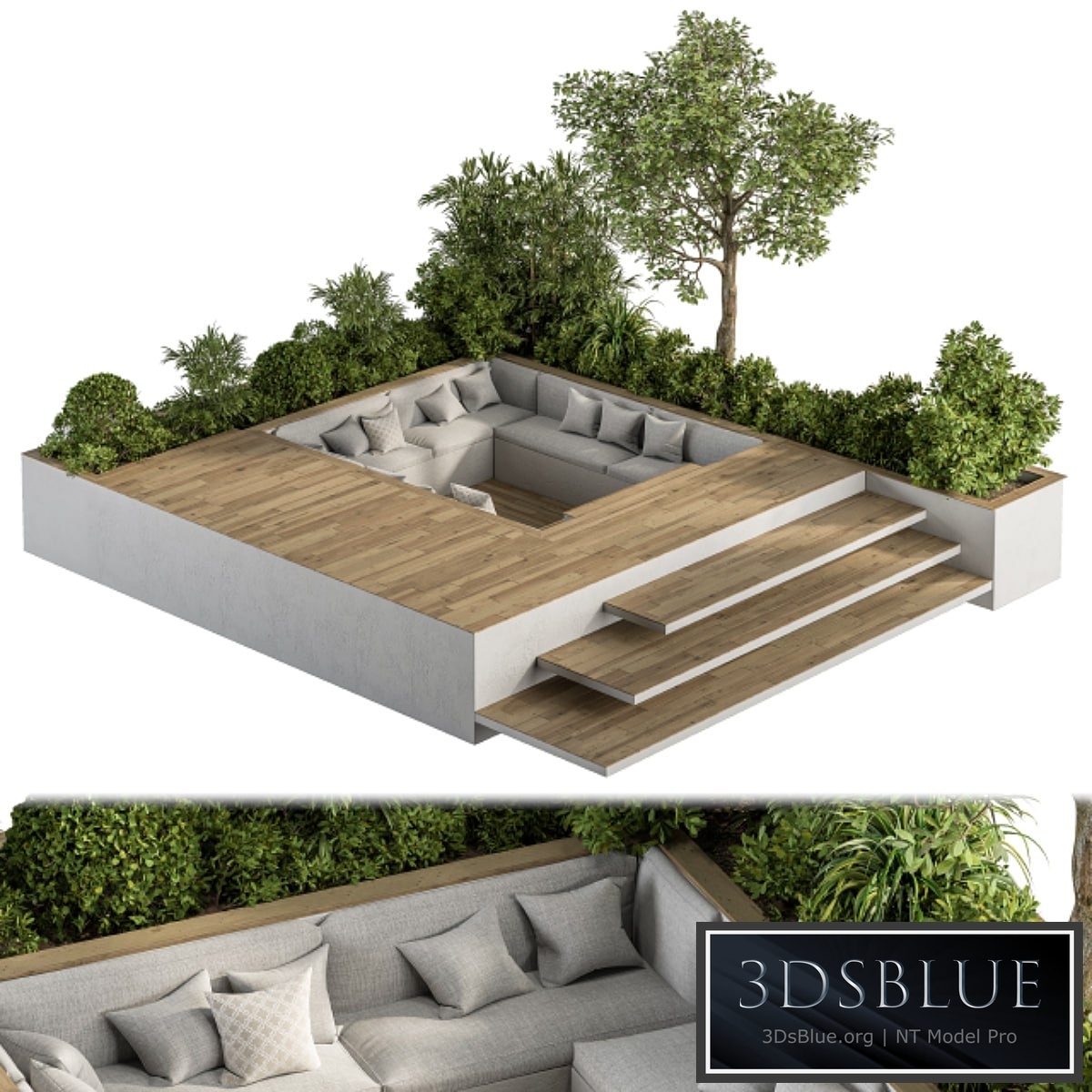 Roof Garden and Landscape Furniture – Set 37 3DS Max - thumbnail 3