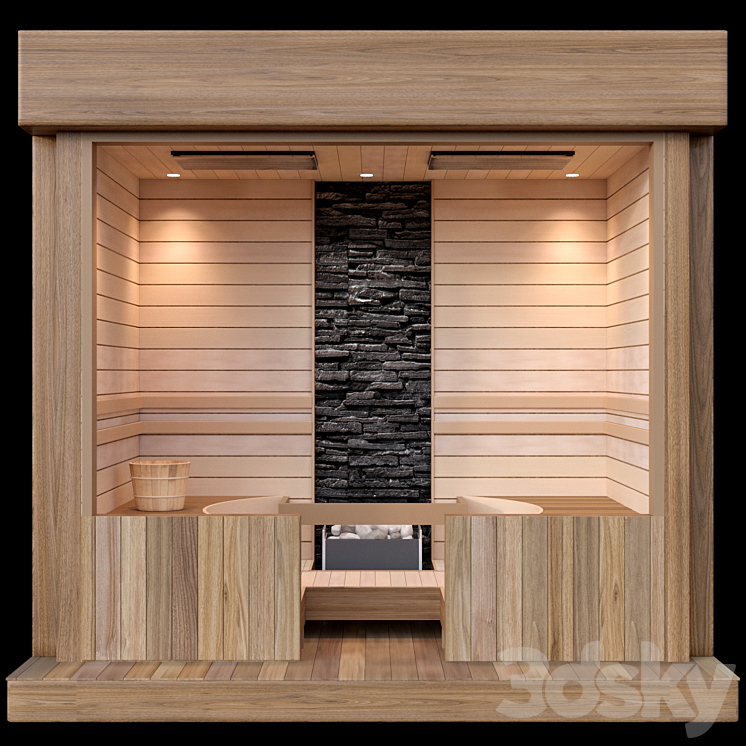 Sauna 3 3DS Max - thumbnail 2