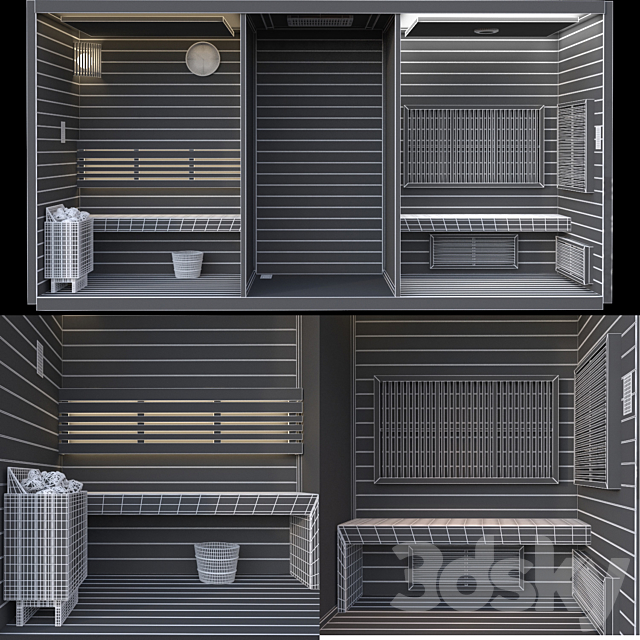 Sauna 5 3DS Max Model - thumbnail 3