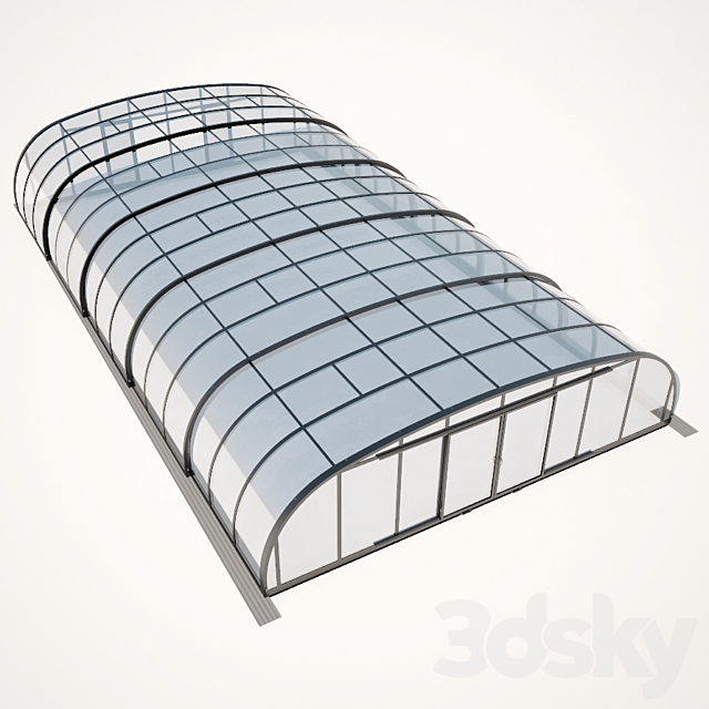 Sliding pavilon pool Voeroka PRESTIGE 3DS Max Model - thumbnail 2