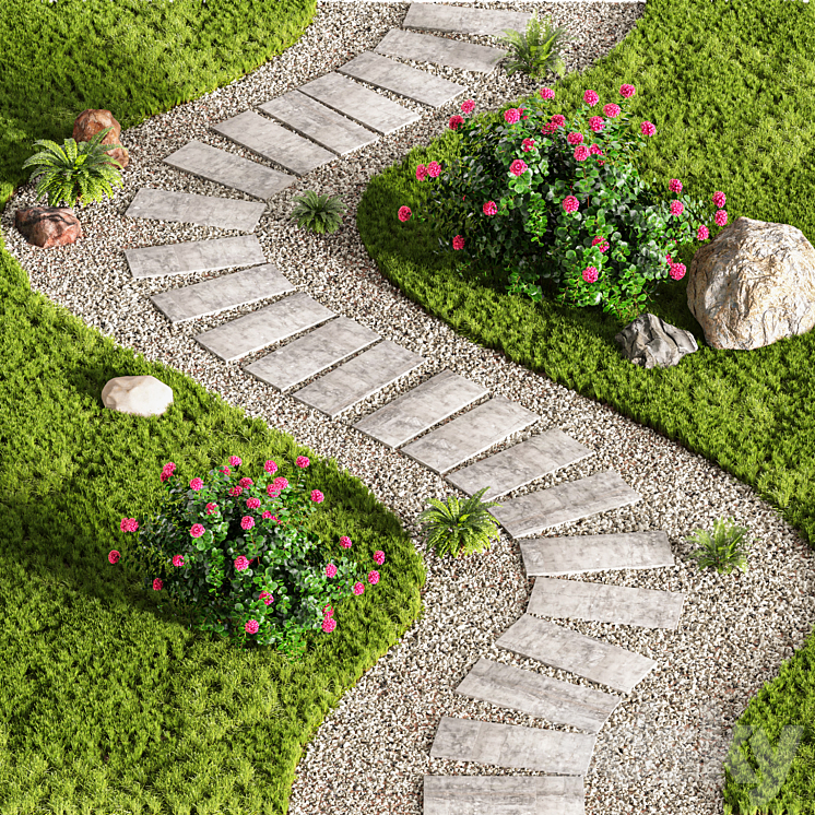 Stepping Stone Designs Decorative Floor Grass 02 3DS Max - thumbnail 1