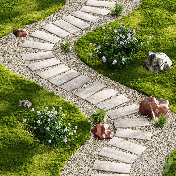 Stepping Stone Designs Decorative Floor Grass 04 3DS Max - thumbnail 1