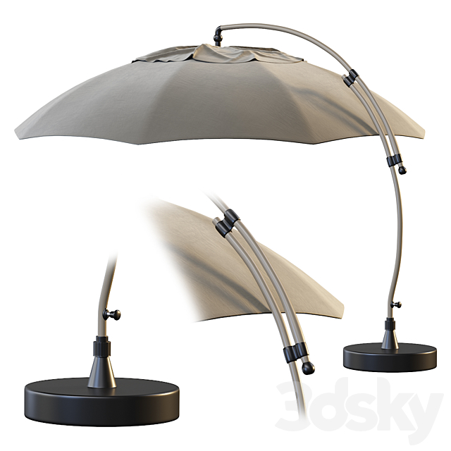 Sun garden umbrella 3DS Max Model - thumbnail 2