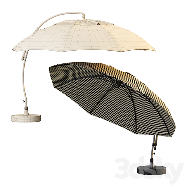 Sun garden umbrella 3DS Max Model - thumbnail 4