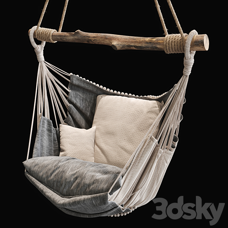 Suspended chair 2 3DS Max - thumbnail 1