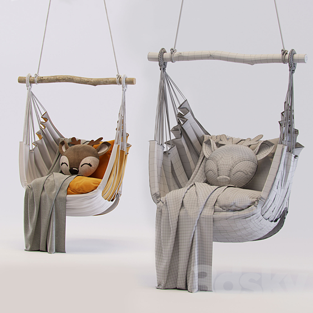 Suspended Chair 3DS Max Model - thumbnail 3