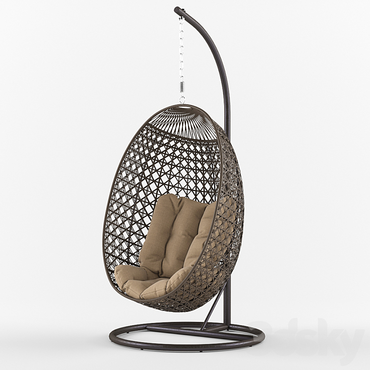 Suspended chair Tenerife 3DS Max - thumbnail 1