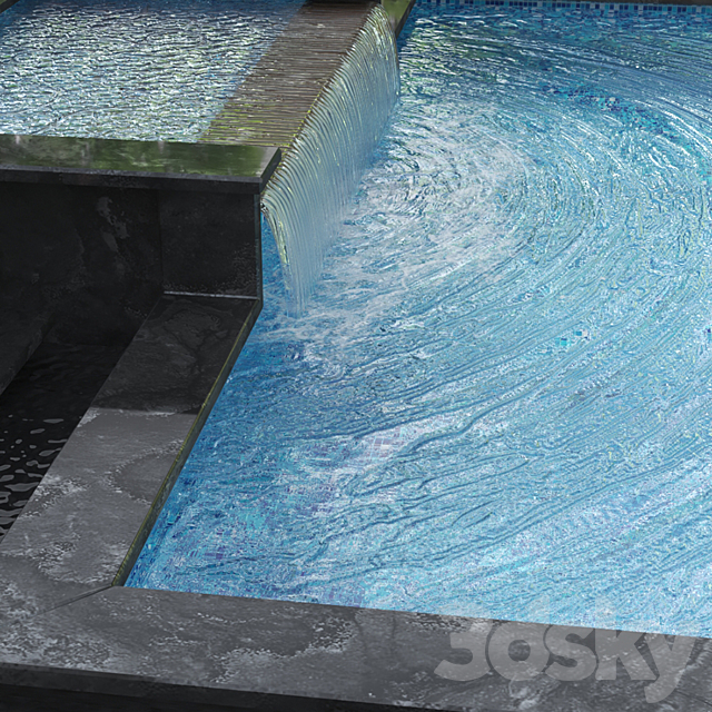 Swimming pool 004 3DS Max Model - thumbnail 2