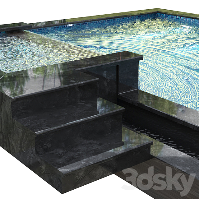 Swimming pool 004 3DS Max Model - thumbnail 3