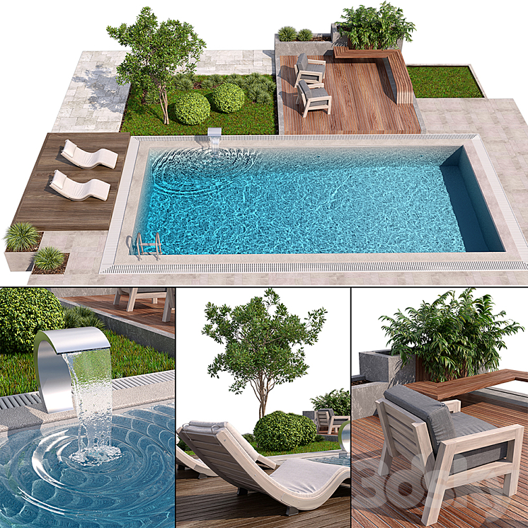 Swimming pool 1 3DS Max - thumbnail 1