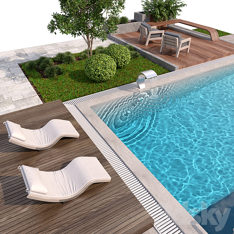 Swimming pool 1 3DS Max - thumbnail 2