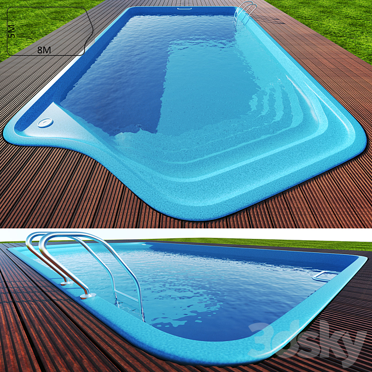 SWIMMING POOL 2 3DS Max - thumbnail 1