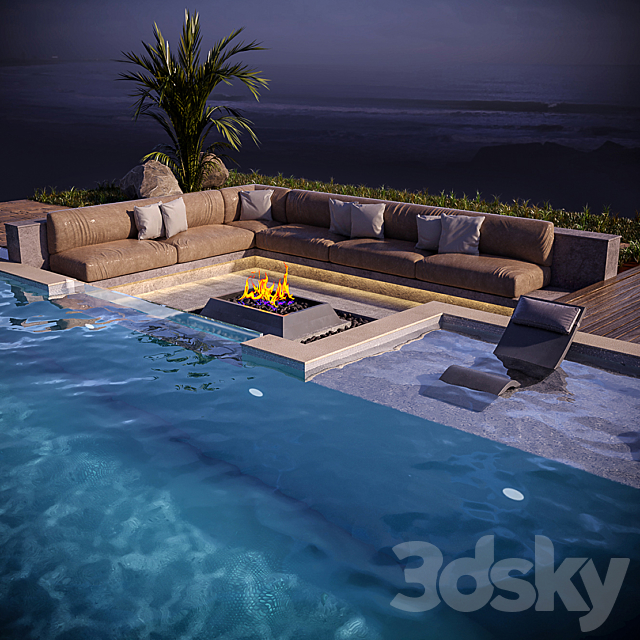 Swimming pool 2 3DS Max Model - thumbnail 3