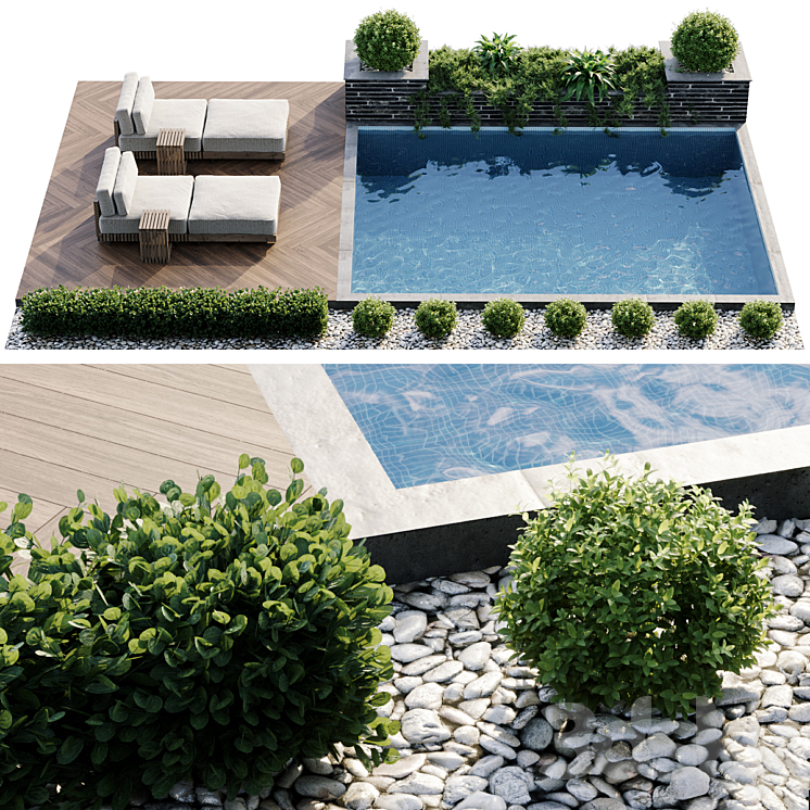 Swimming pool 3DS Max - thumbnail 2