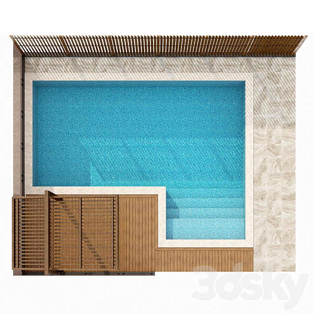 Swimming pool 3DS Max Model - thumbnail 2