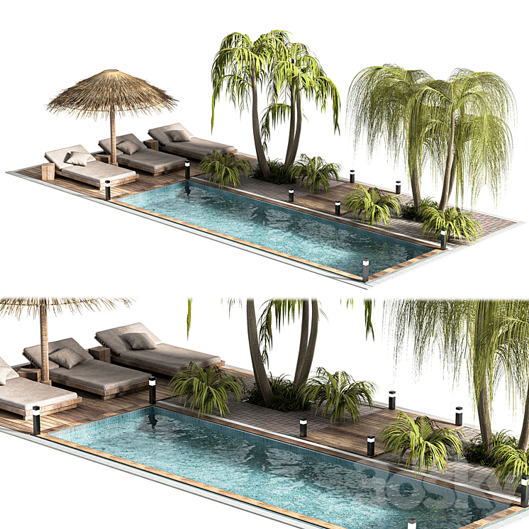 Swimming pools your backyard 3DS Max - thumbnail 1