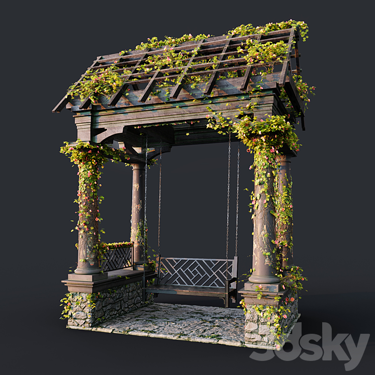 Swing for the garden 3DS Max - thumbnail 1