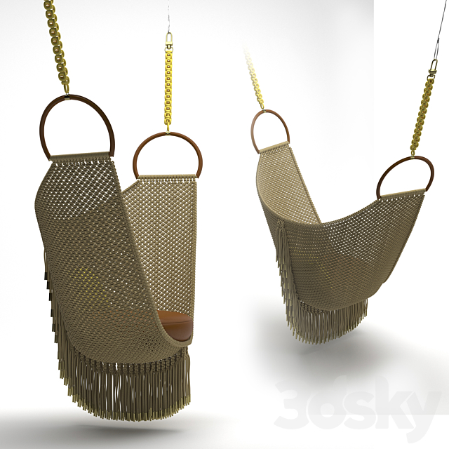 Swing LouisVuitton Swing Chair By Patricia Urquiola 3DS Max Model - thumbnail 2