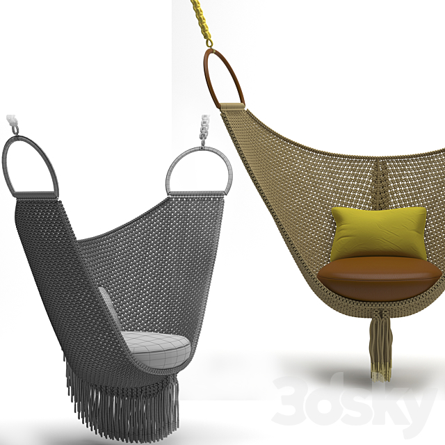 Swing LouisVuitton Swing Chair By Patricia Urquiola 3DS Max Model - thumbnail 3