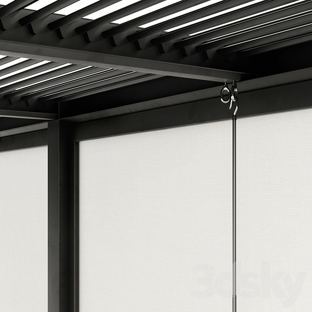 Terrace pergola MARANZA 540cm gray 3DS Max Model - thumbnail 2