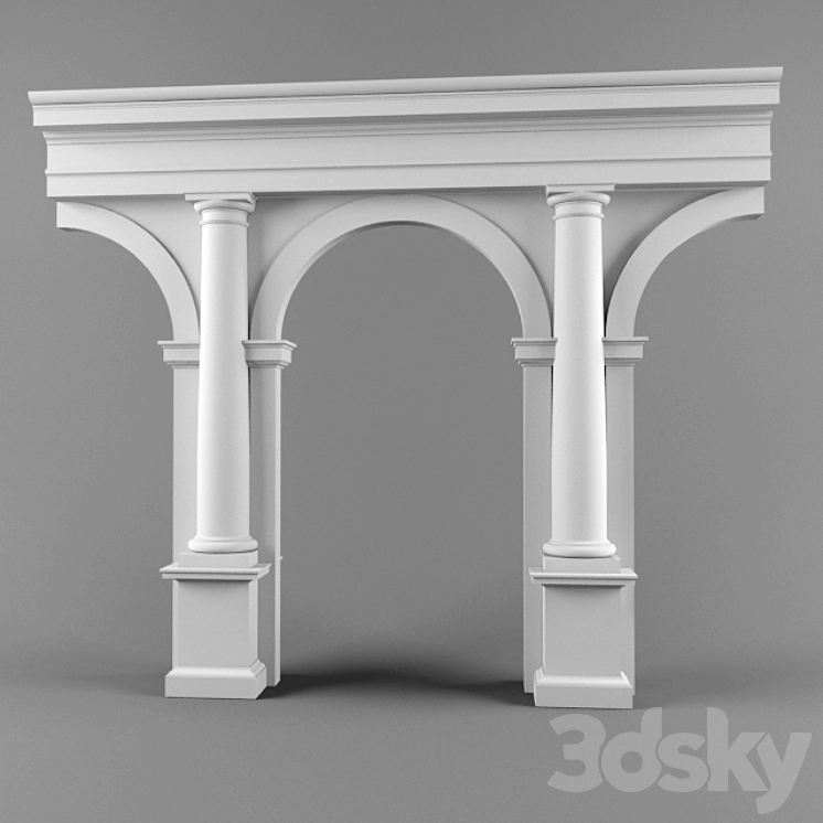 Tuscan order 3DS Max - thumbnail 1