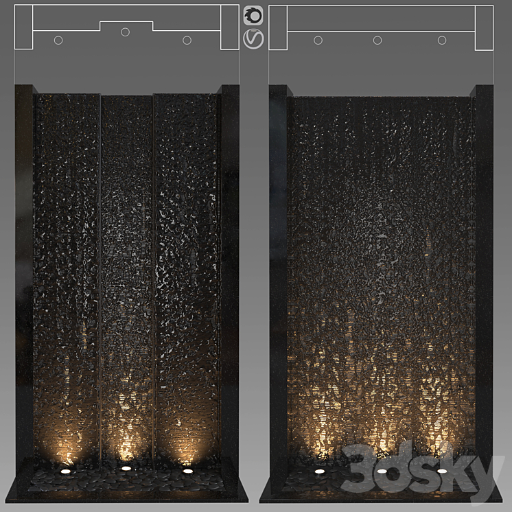 Wall water 1 3DS Max - thumbnail 1