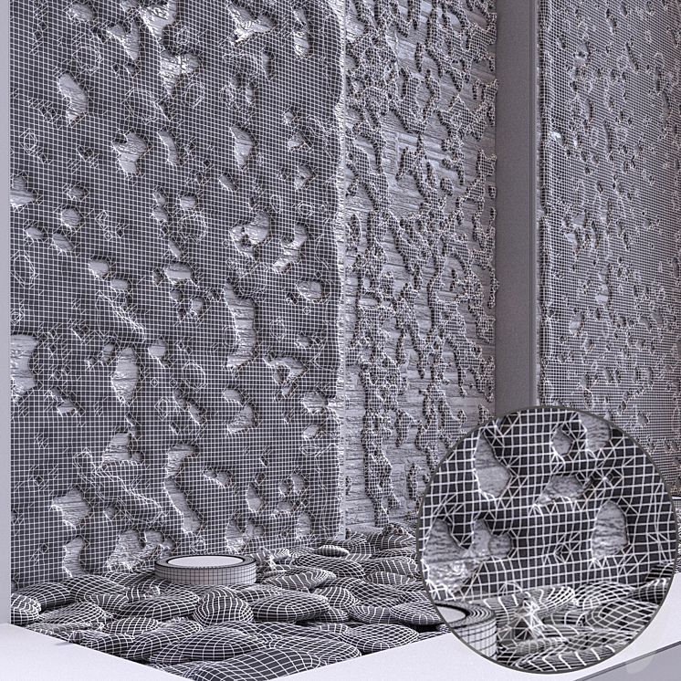 Wall water 1 3DS Max - thumbnail 2