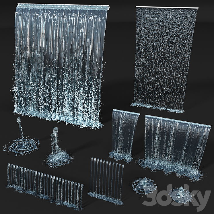 Water Collection 6 3DS Max - thumbnail 1