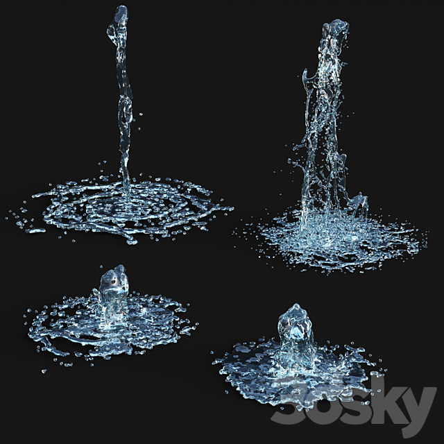 Water Collection 6 3DS Max Model - thumbnail 4