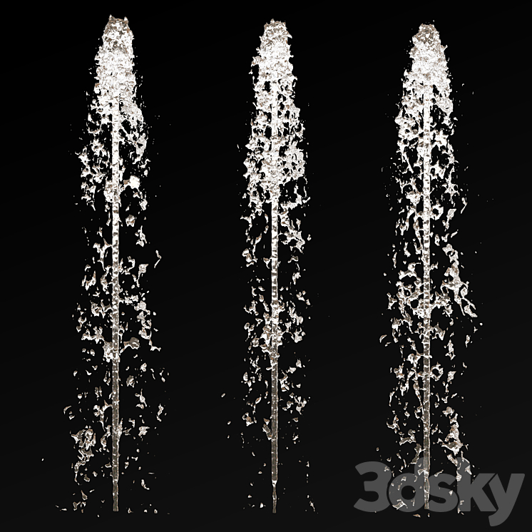 water fountain set 01 3DS Max - thumbnail 1