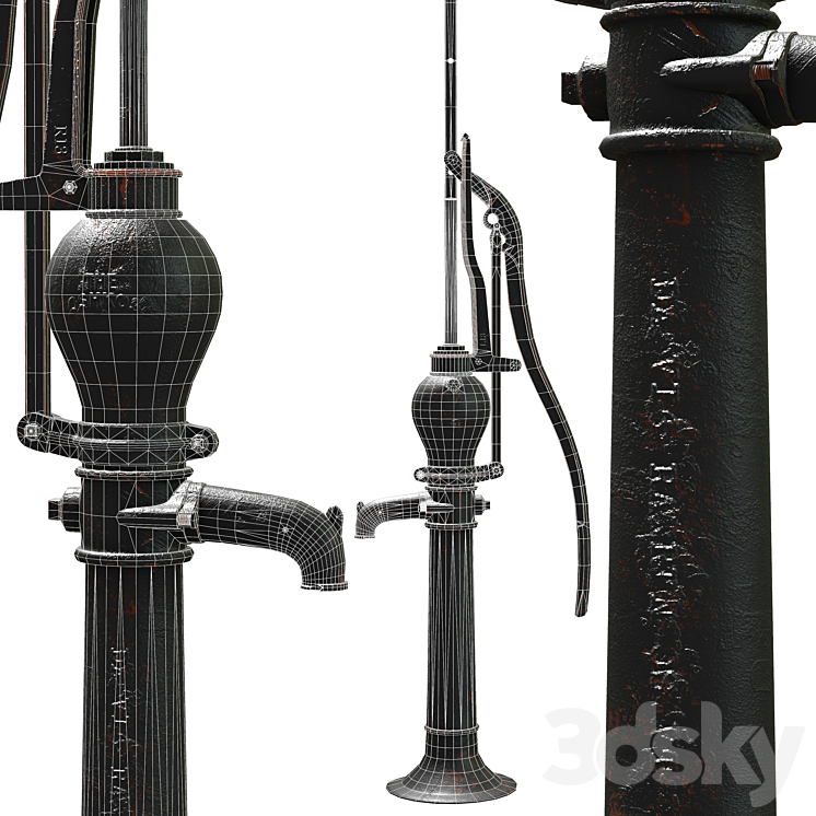 Water Hand Pump The Oshkosh 3DS Max - thumbnail 2