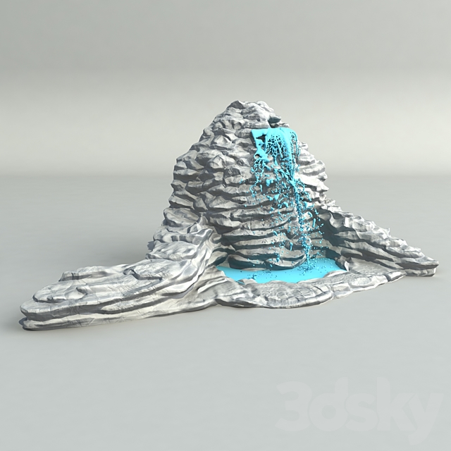 Waterfall 3DS Max Model - thumbnail 3