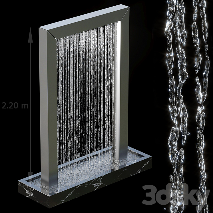 Waterfall fountains 004 3DS Max - thumbnail 1