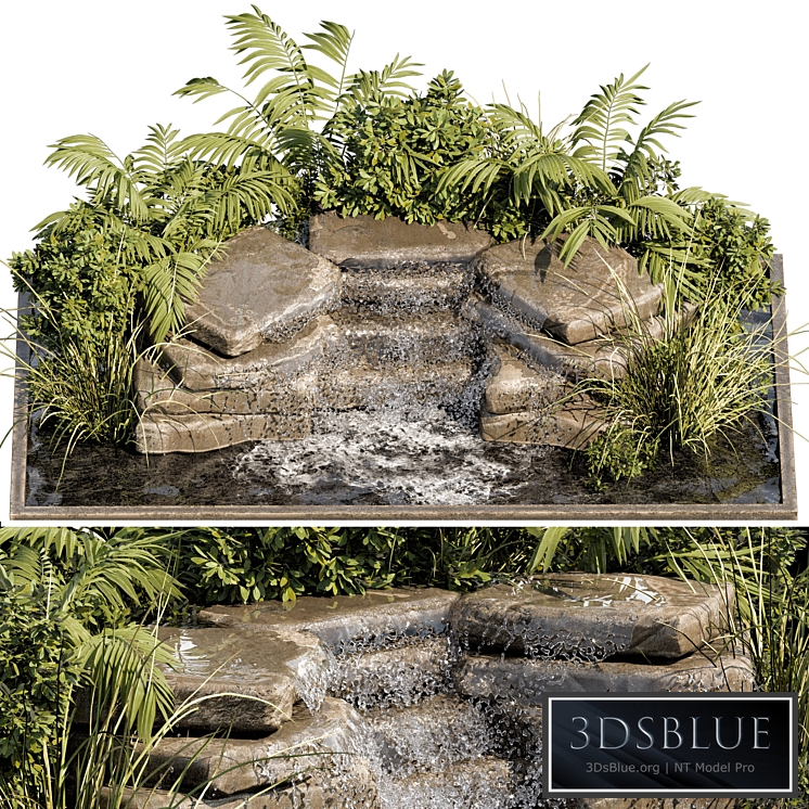 Waterfall fountains cascade 11 3DS Max - thumbnail 3