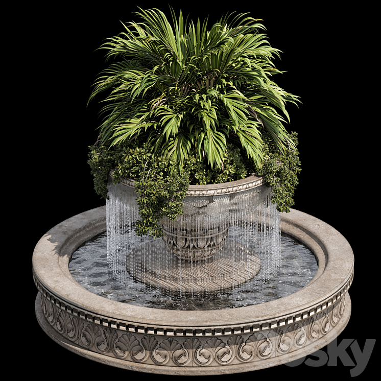 Waterfall fountains cascade 14 3DS Max - thumbnail 1