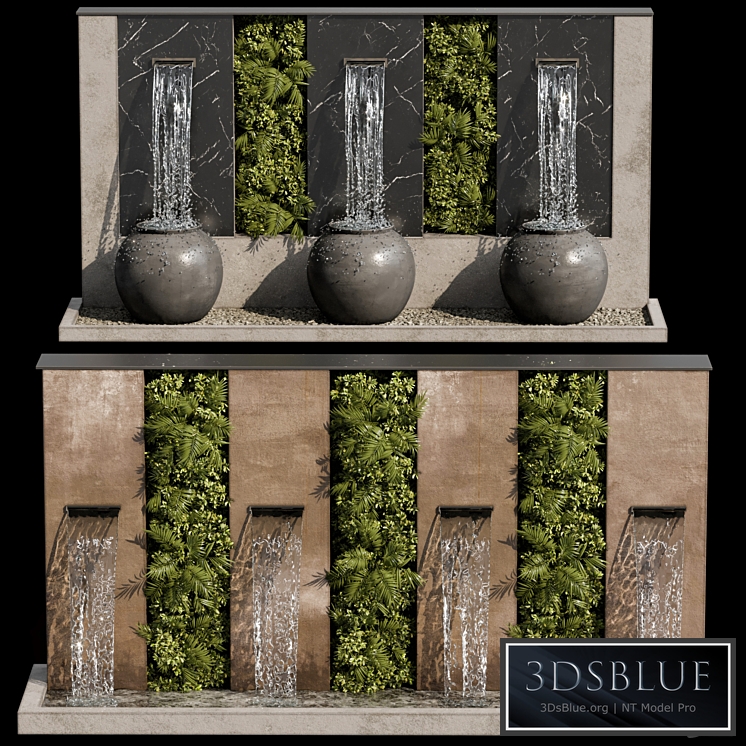 Waterfall fountains cascade 20 3DS Max - thumbnail 3