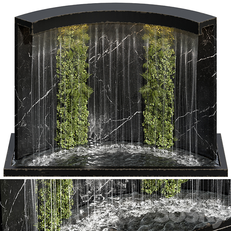 Waterfall fountains cascade 24 3DS Max - thumbnail 1