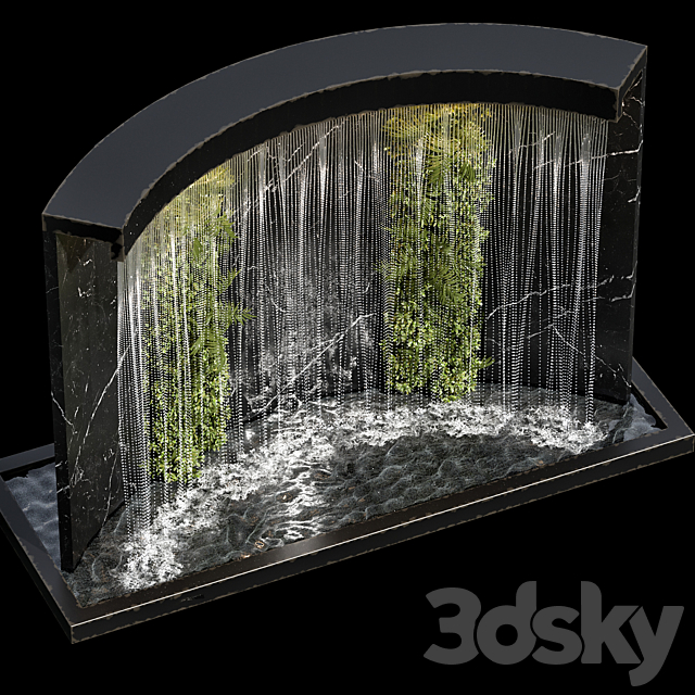 Waterfall fountains cascade 24 3DS Max Model - thumbnail 4