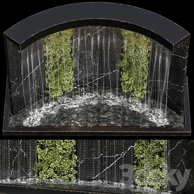 Waterfall fountains cascade 24 3DS Max Model - thumbnail 5