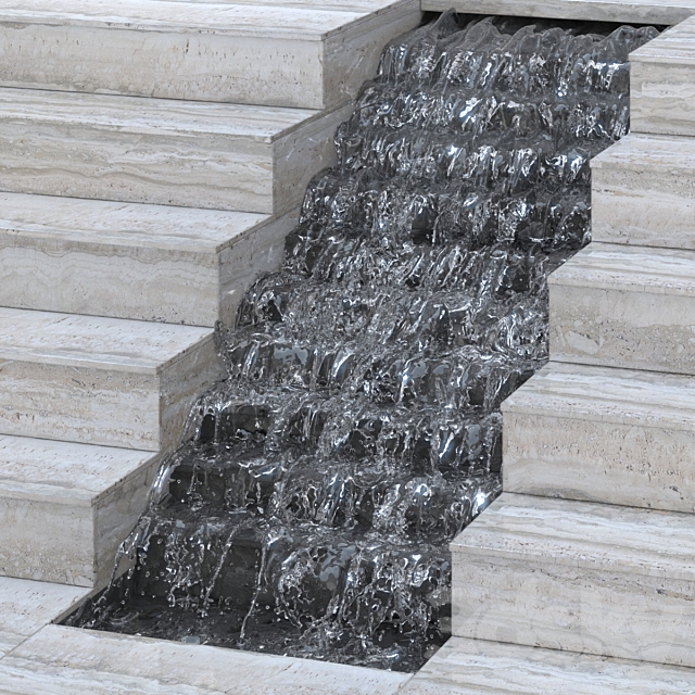 Waterfall fountains stairs_007 3DS Max Model - thumbnail 2