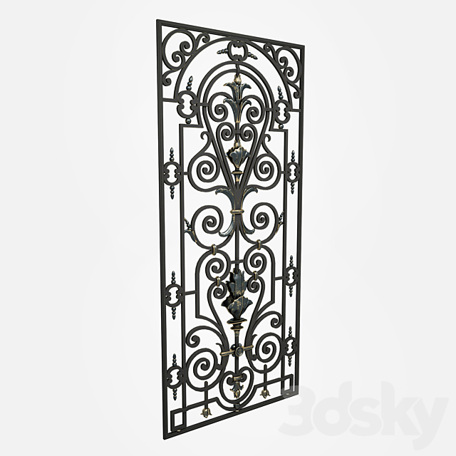 Wrought iron grille 22 3DS Max Model - thumbnail 2