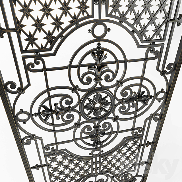 Wrought iron grille 33 3DS Max Model - thumbnail 3