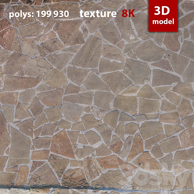 311 Paving stones 3ds Max - thumbnail 2