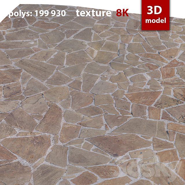 311 Paving stones 3ds Max - thumbnail 3