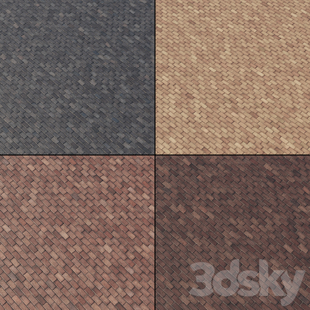 Brick paving slabs Type 1 3DS Max Model - thumbnail 2